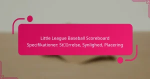 Little League Baseball Scoreboard Specifikationer: Størrelse, Synlighed, Placering